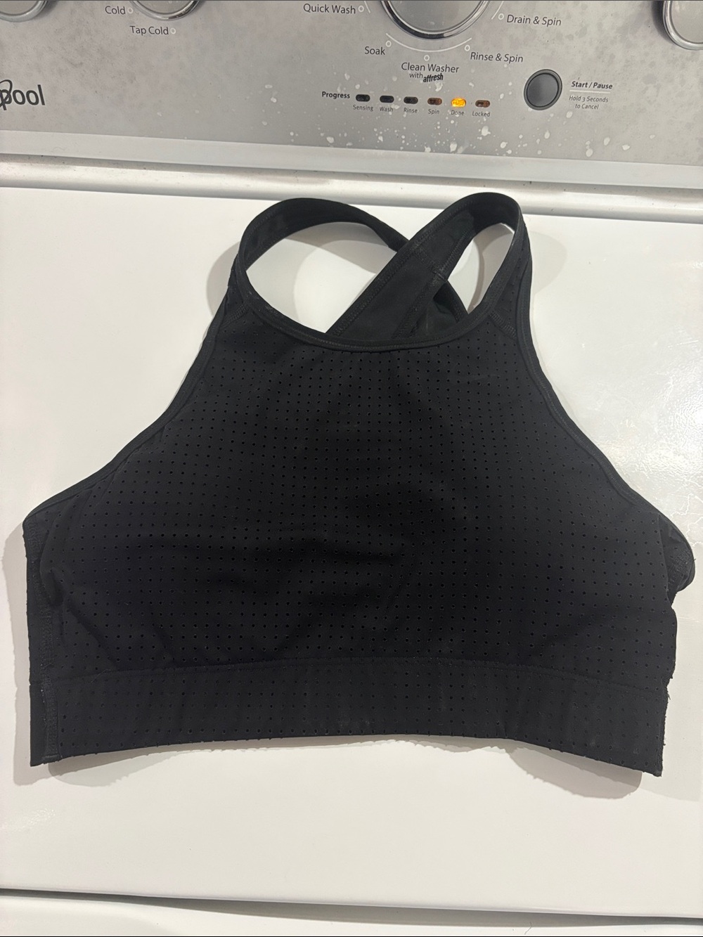 Nike Black Perforated Racerback Sports Bra